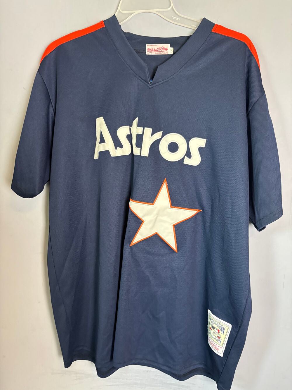 Mitchell and Ness Astros Jeff Bagwell 5 Navy Throwback Jersey XXL Sewn